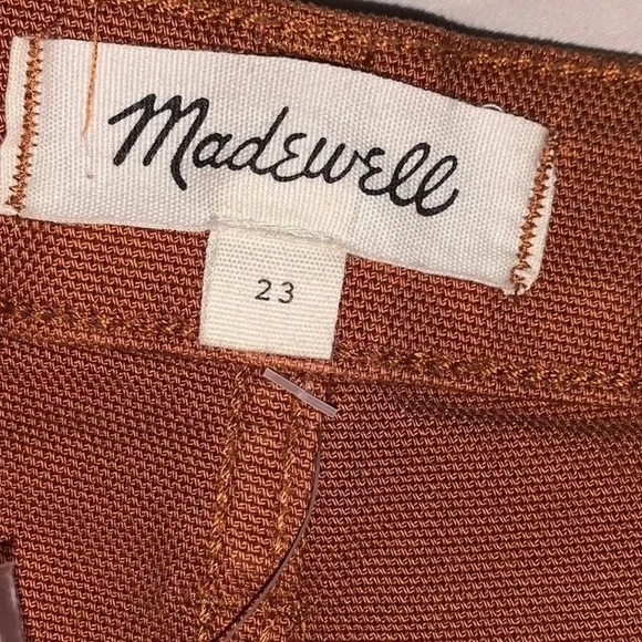 Rust Madewell Slim Wide Leg Emmett Pants - Picture 6 of 6